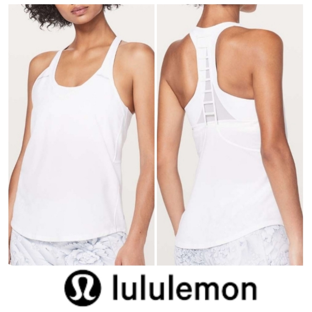 Lululemon Breezy Singlet Tank Top In a Very Light Pink Shade Size Medium no dot - Picture 1 of 13
